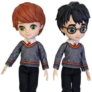 Harry Potter & Ron Weasley Wizarding World 8 inch Small Dolls Gryffindor Uniform